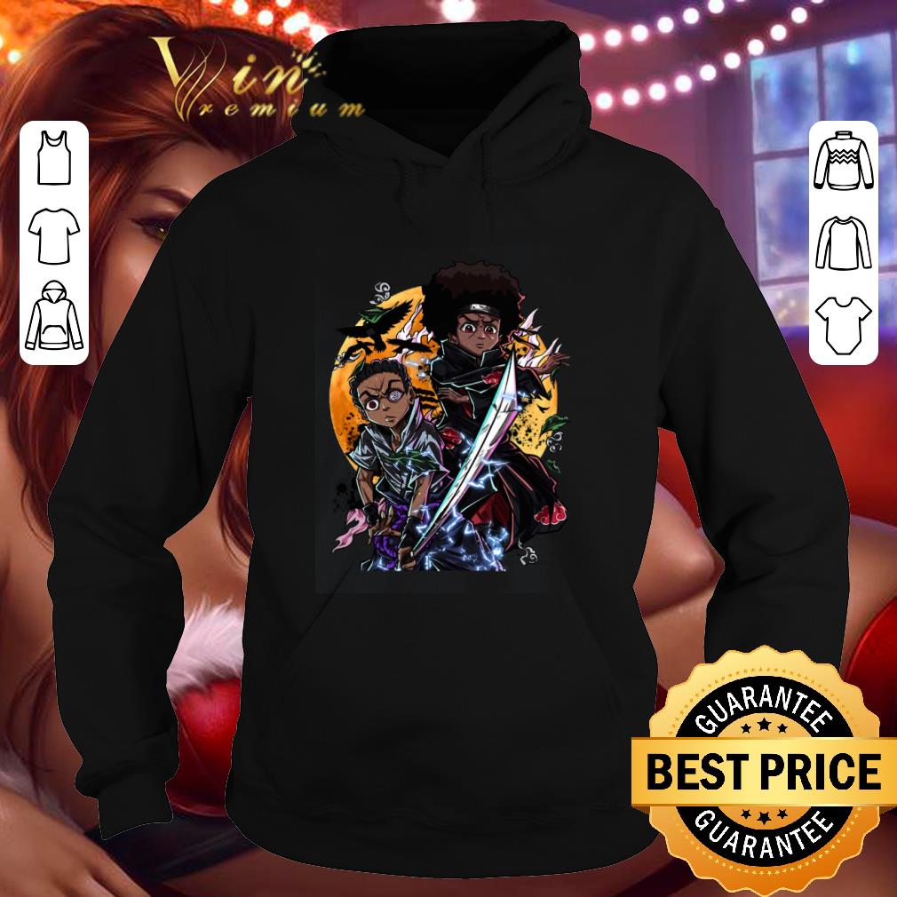 Funny The Boondocks mashup anime Uchiha Itachi Zoro shirt 3 Funny The Boondocks mashup anime Uchiha Itachi Zoro shirt