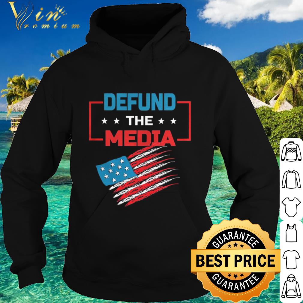 Cool Defund the media American Flag shirt