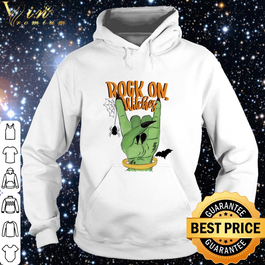 Premium Hand witch Rock on Witches Halloween shirt