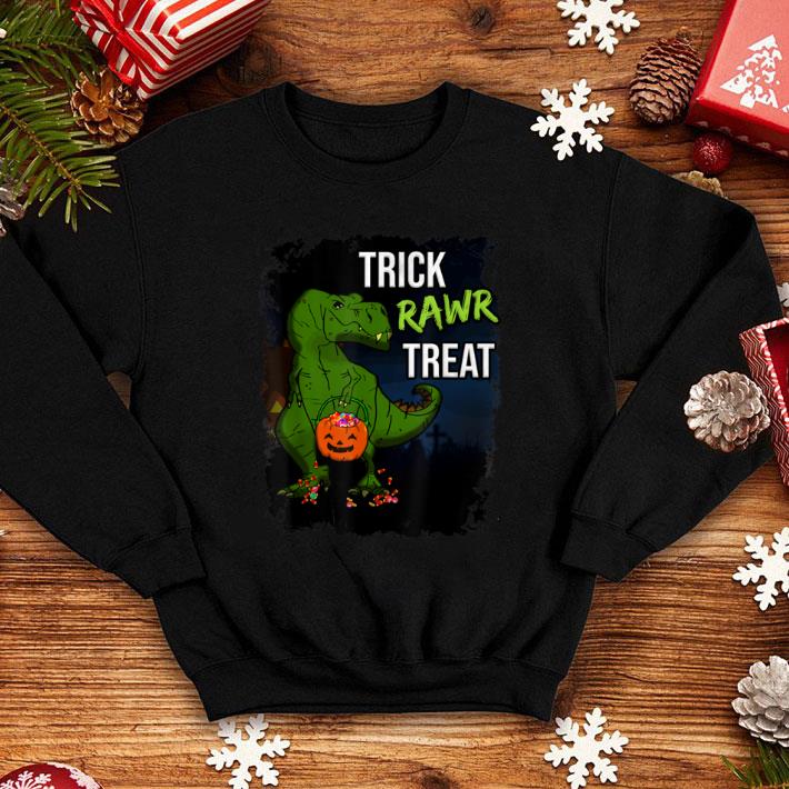 Pretty Trick Rawr Treat Halloween T Rex Dinosaur - Scary Trex Dino shirt