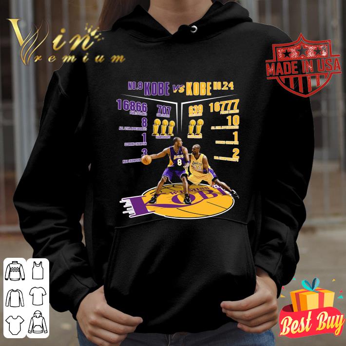 Official No.8 Kobe vs Kobe No.24 We Miss Kobe Bryant Los Angeles Lakers shirt