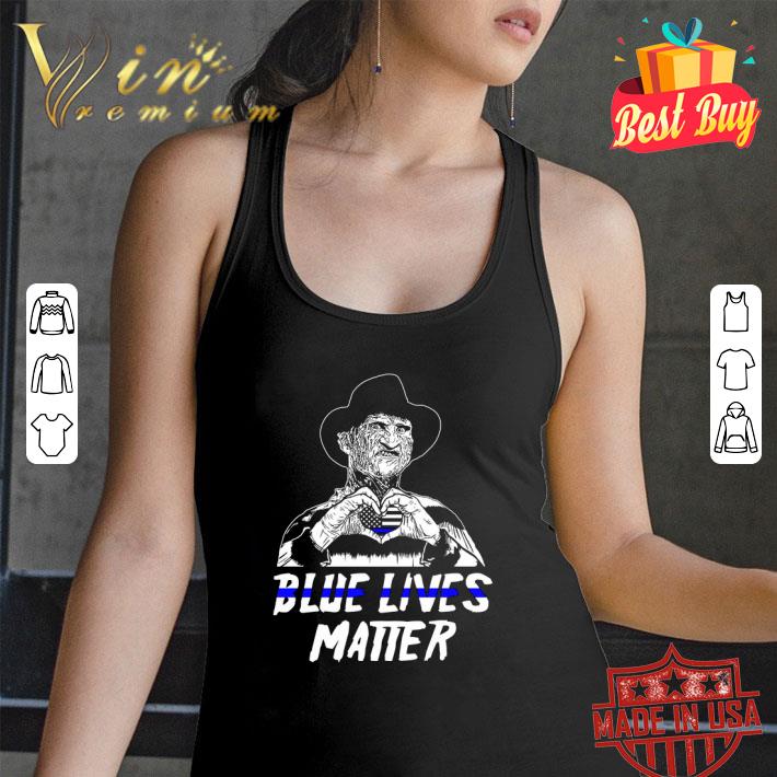 Funny Freddy Krueger Blue Lives Matter Thin Blue Line Heart Halloween shirt Funny Freddy Krueger Blue Lives Matter Thin Blue Line Heart Halloween shirt 3