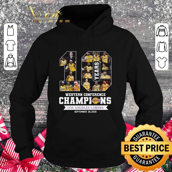 Awesome 10 Years Western Conference Champions Los Angeles Lakers 2020 shirt 3 Awesome 10 Years Western Conference Champions Los Angeles Lakers 2020 shirt