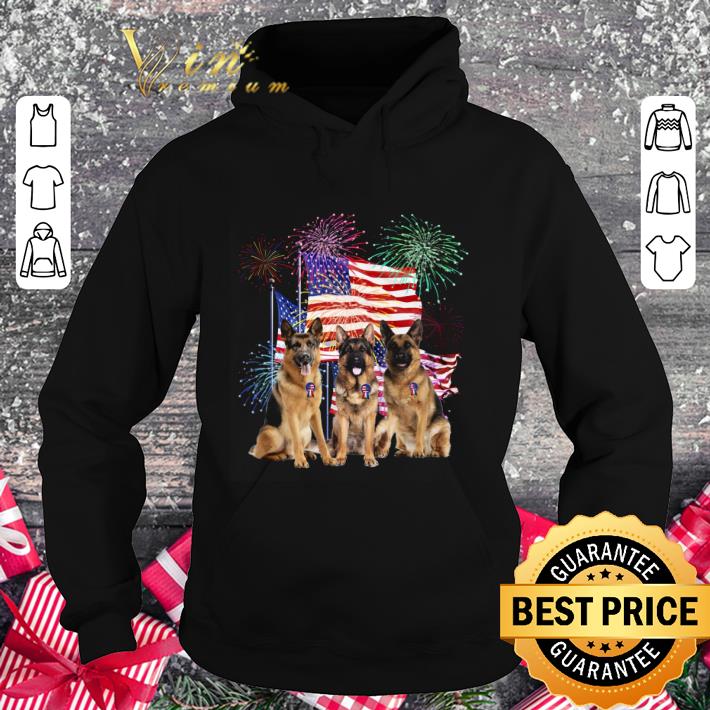 Premium German Shepherd Under Firework Independence shirt