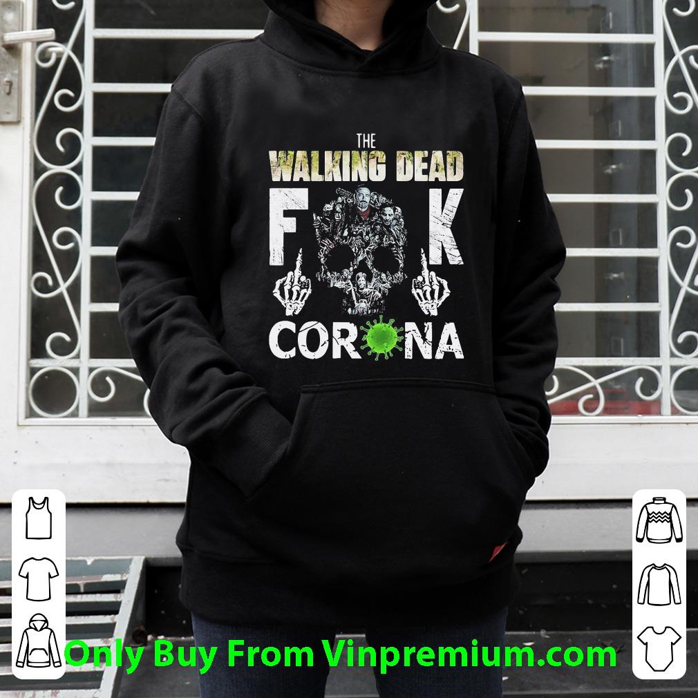 Nice Skull The Walking Dead Fuck Corona Virus shirt