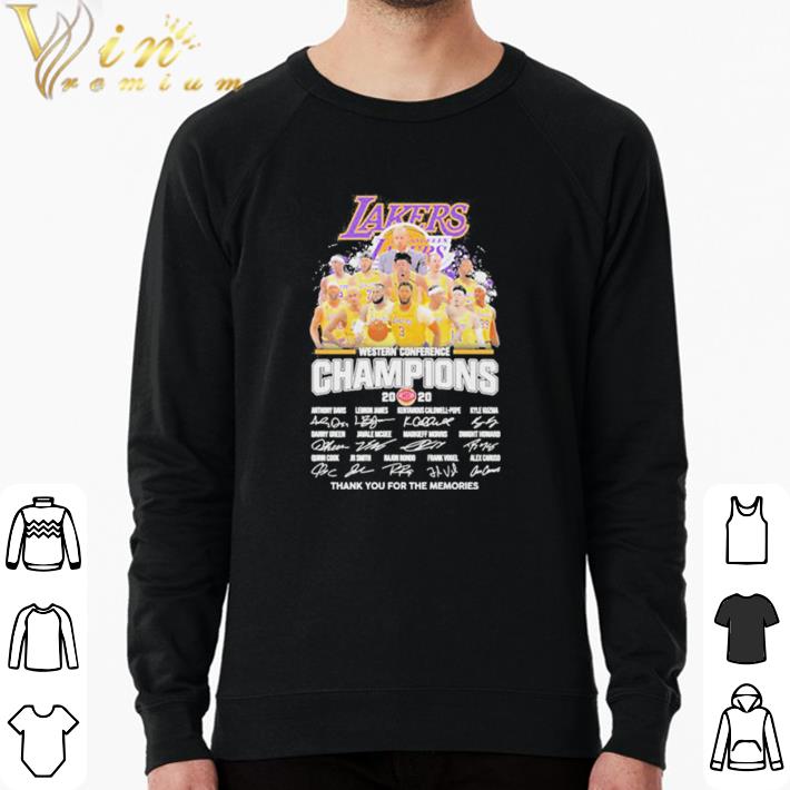 Official Los Angeles Lakers Western Conference Champions 2020 signatures shirt
