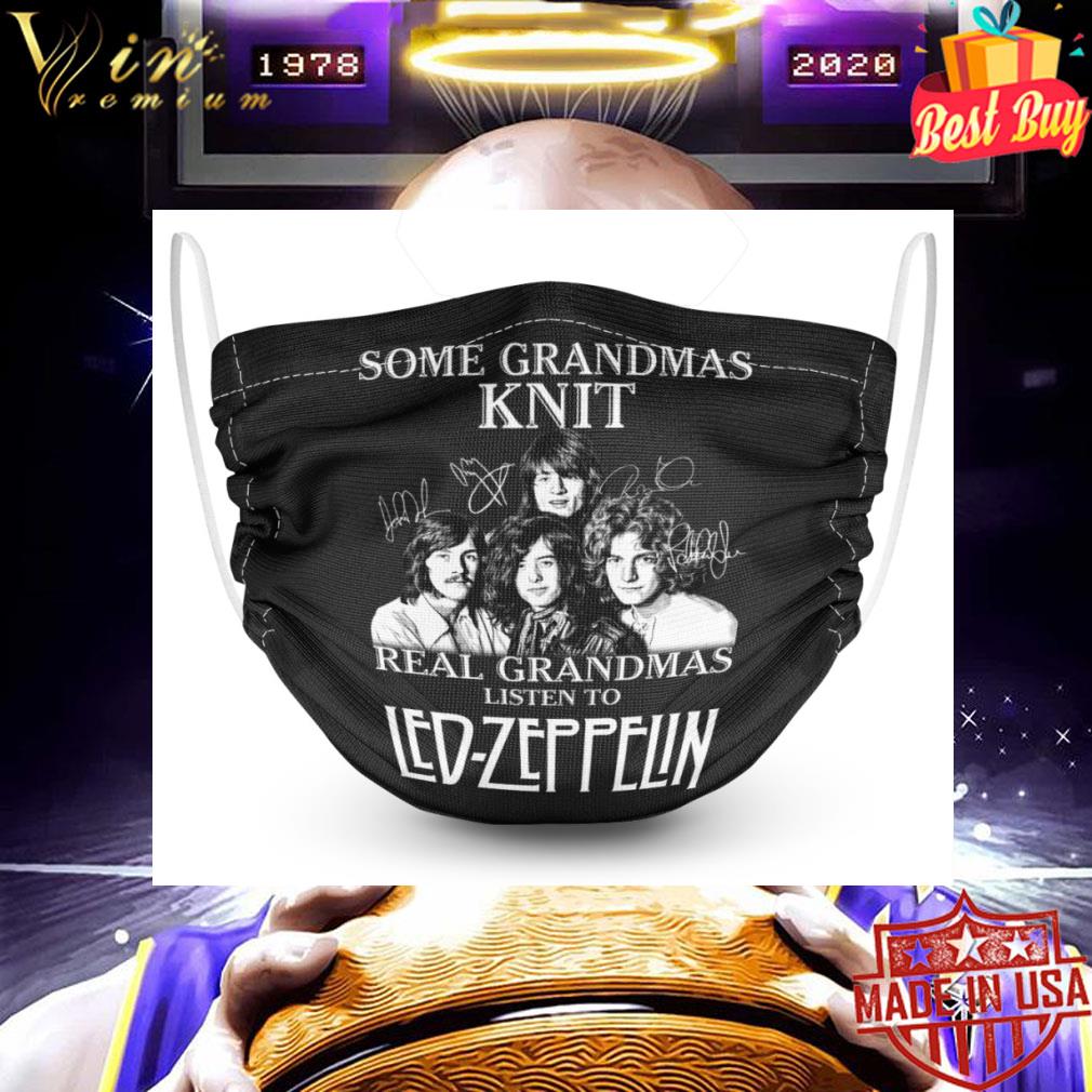 Some grandmas knit real grandmas listen to Led-Zeppelin face mask 3 Some grandmas knit real grandmas listen to Led-Zeppelin face mask