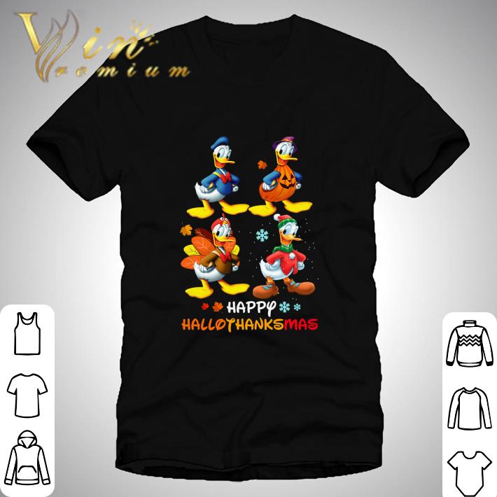 Disney Donald Duck Pumpkin Turkey gift Xmas Happy HalloThanksMas shirt Disney Donald Duck Pumpkin Turkey gift Xmas Happy HalloThanksMas shirt 1