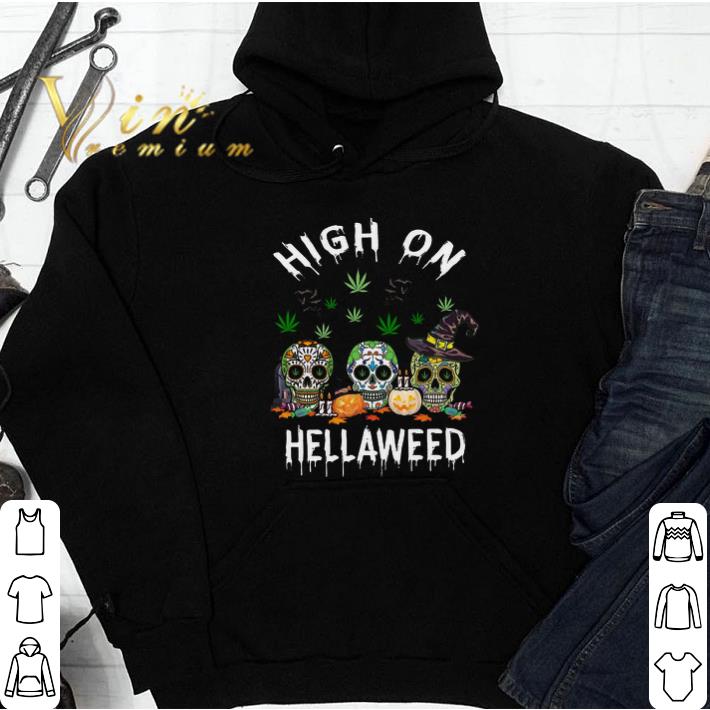 Skull Halloween High On Hellaweed tshirt