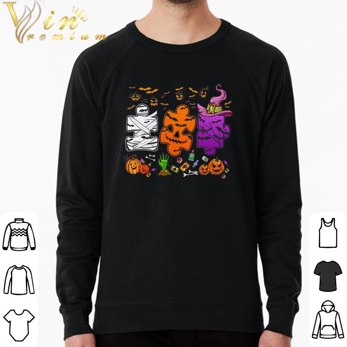 Awesome Autism Witch Pumpkin Halloween shirt