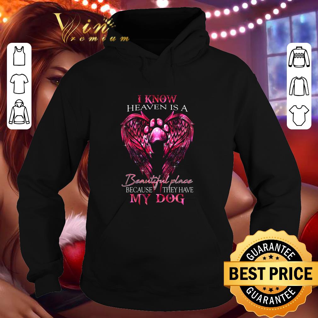 I know heaven is a beautiful place because they have my dog paw wings shirt