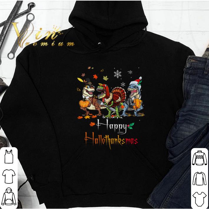 Dinosaur Happy Hallothanksmas tshirt