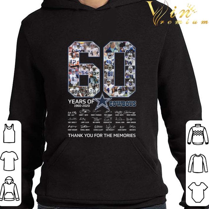 60 years of Dallas Cowboys 1960-2020 thank you for the memories shirt