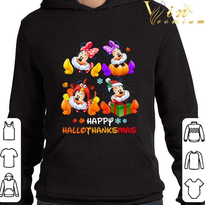 Disney Minnie Mouse Happy HalloThanksMas Halloween Christmas shirt