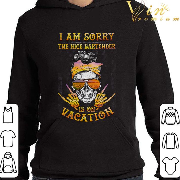 Skull Girl i am sorry the nice bartender is on vacation American flag shirt 3 Skull Girl i am sorry the nice bartender is on vacation American flag shirt