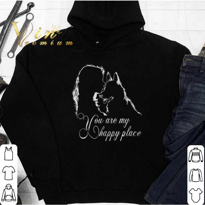 Girl Kiss German Shepherd You Are My Happy Place tshirt