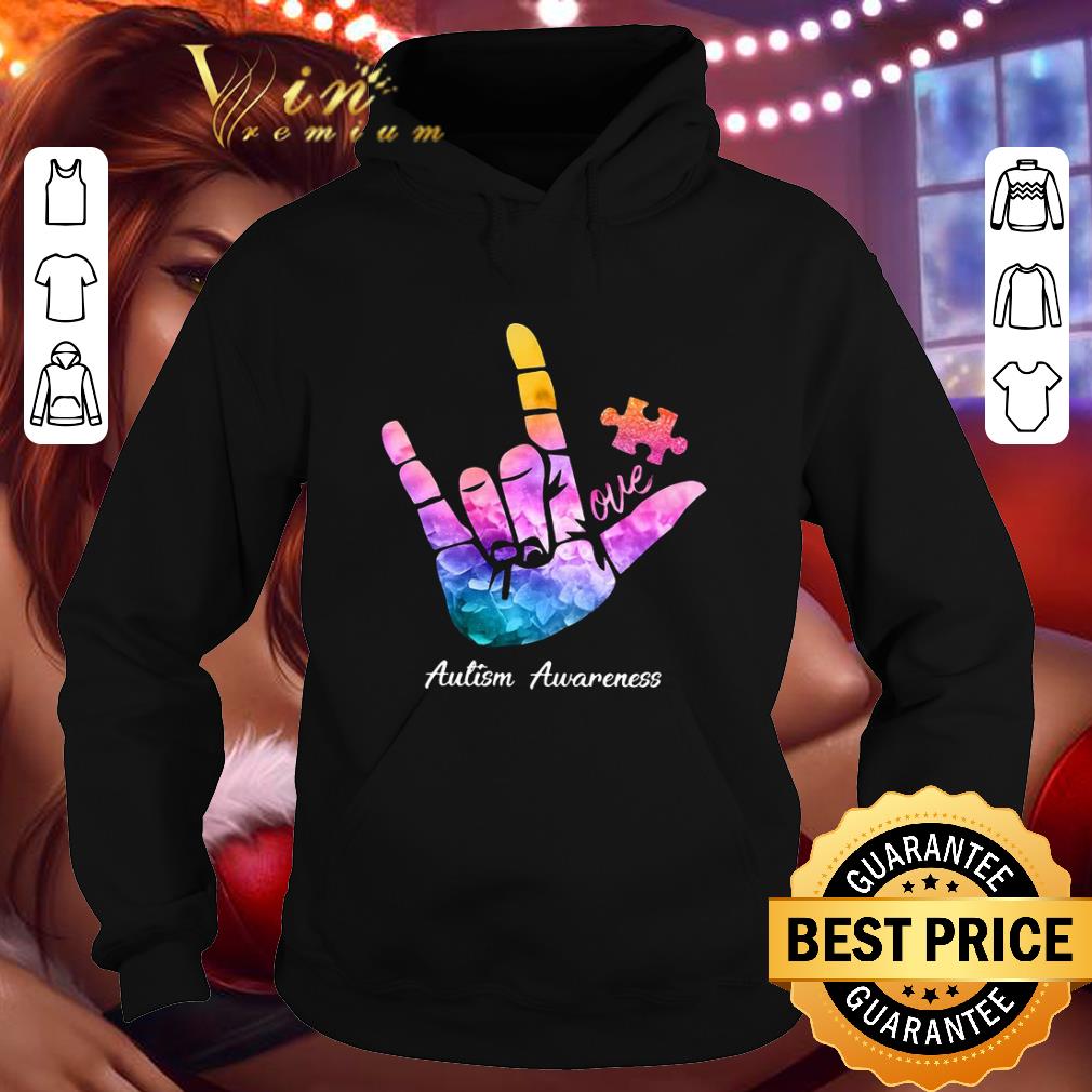 Love sign Autism awareness shirt 3 Love sign Autism awareness shirt