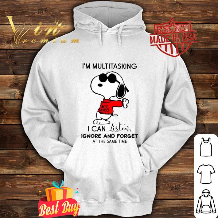 Premium Snoopy i'm multitasking i can listen ignore and forget shirt 3 Premium Snoopy i'm multitasking i can listen ignore and forget shirt