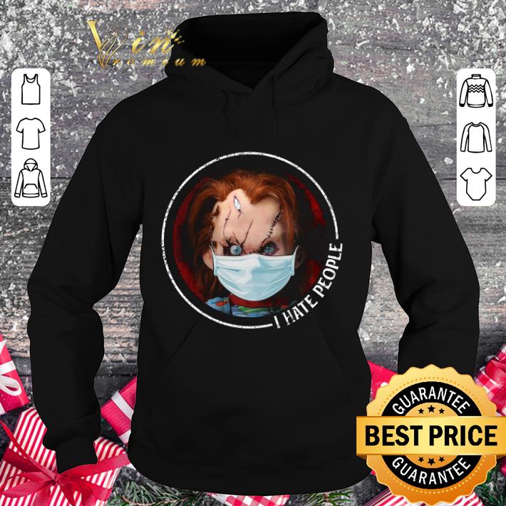 Official Halloween Chucky face mask i hate people Coronavirus shirt