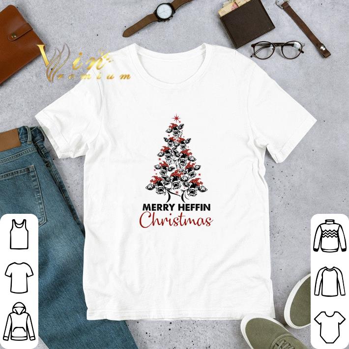 Cow Tree Merry Heffin Christmas tshirt