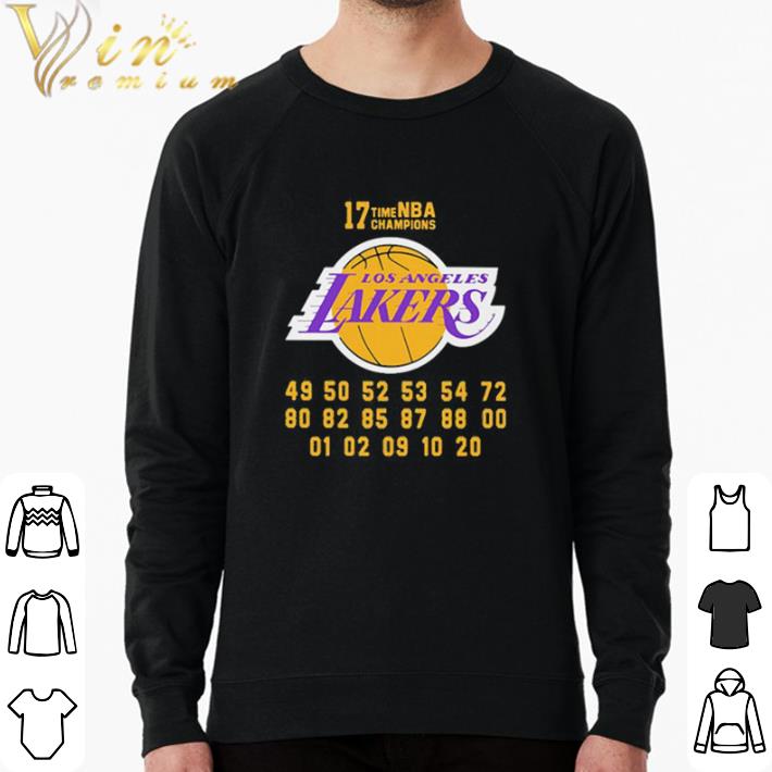 Hot Los angeles lakers 17 time nba champions shirt