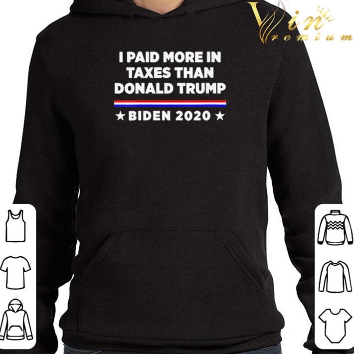 2020 I Paid More in Taxes Than Donald Trump Shirt – Biden2020 shirt