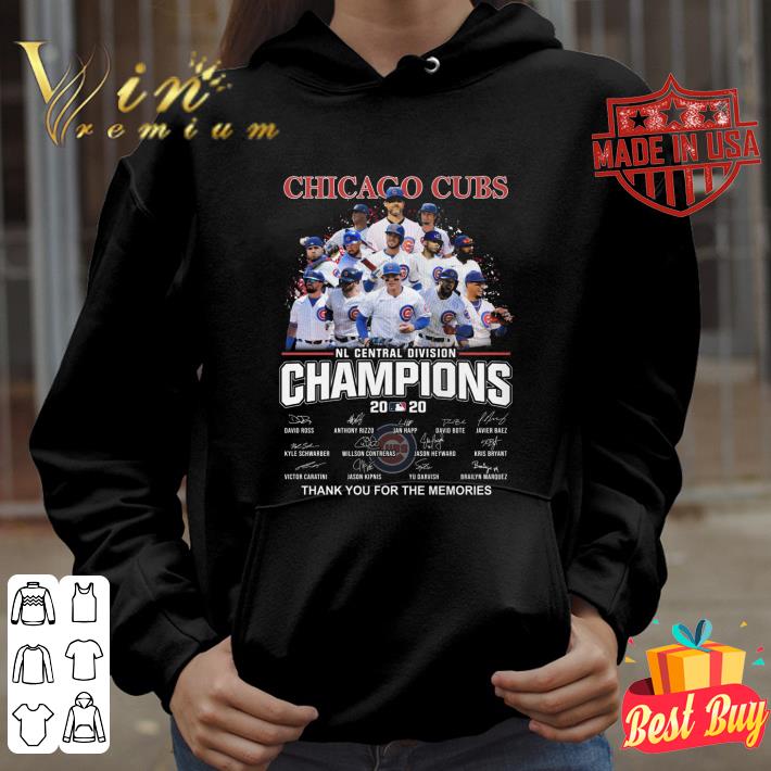 Original Team Chicago Cubs NL Central Division Champions 2020 signatures shirt