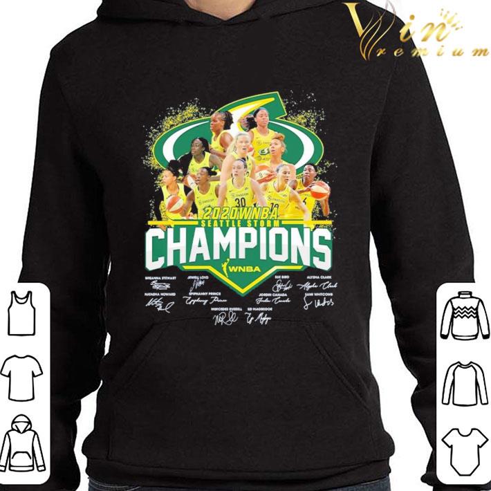 Logo Seattle Storm 2020 WNBA Champions Team Player Signatures shirt
