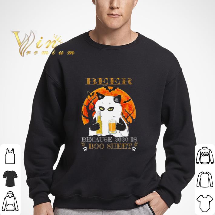 Halloween Cat Beer Because 2020 Is Boo Sheet tshirt