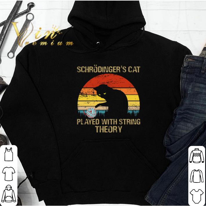 Schrodinger's Cat Played With String Theory Vintage tshirt