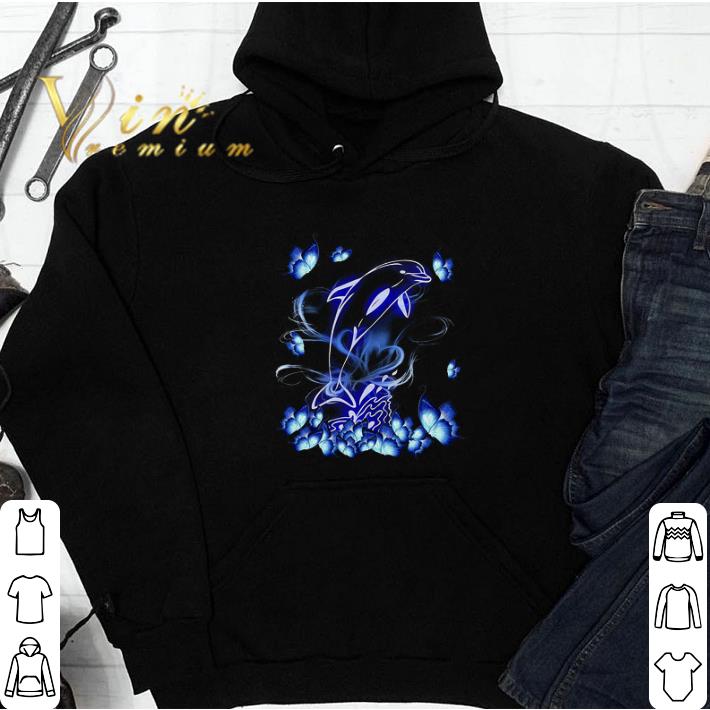 Dolphin Blue Butterfly tshirt