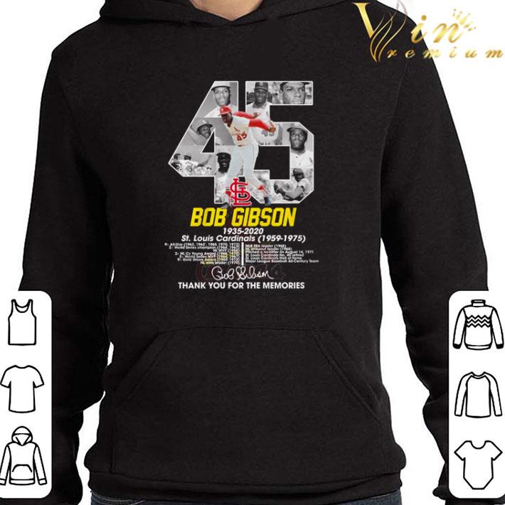 45 Bob Gibson 1935 2020 St Louis Cardinal thank you for the memories shirt