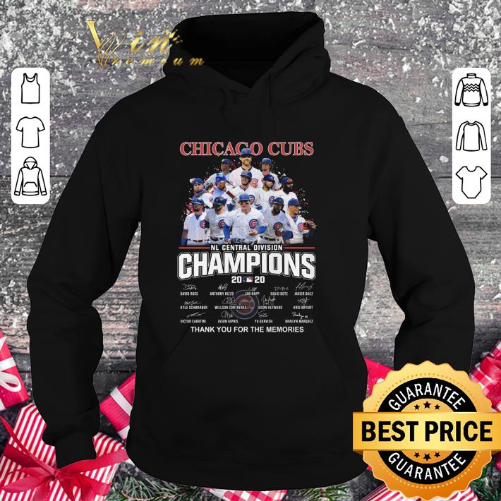Official Team Chicago Cubs NL Central Division Champions 2020 signatures shirt