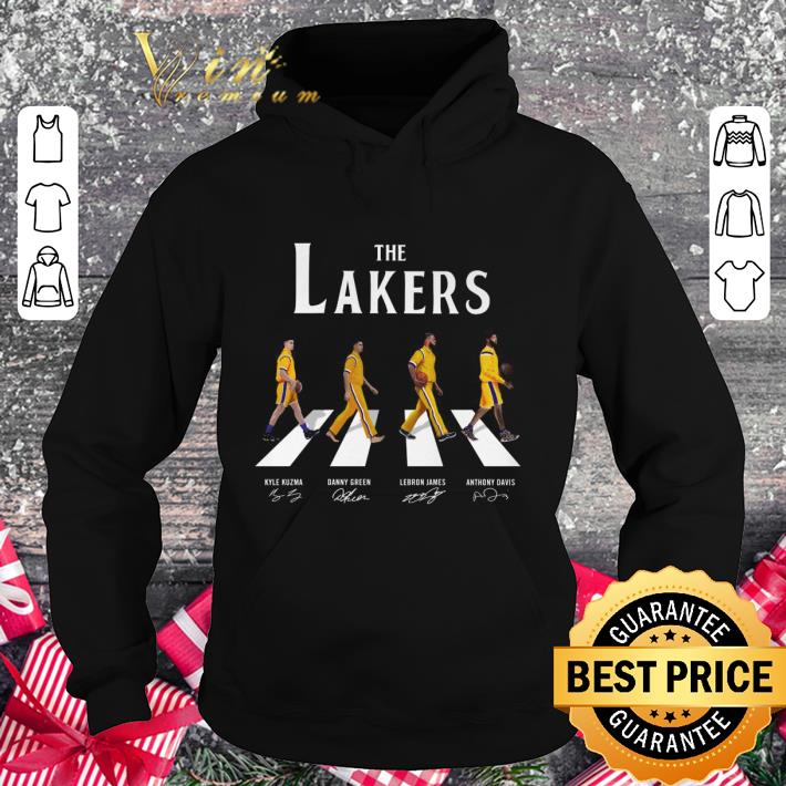Original The Los Angeles Lakers Abbey Road signatures shirt