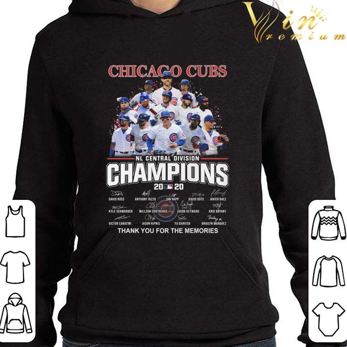 Team Chicago Cubs NL Central Division Champions 2020 signatures shirt