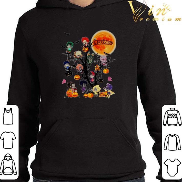 My hero academia on the Halloween tree shirt