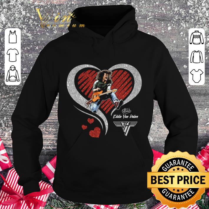 Premium Diamond heart RIP Eddie Van Halen signature shirt