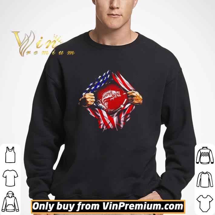 Blood inside me fishing American flag shirt