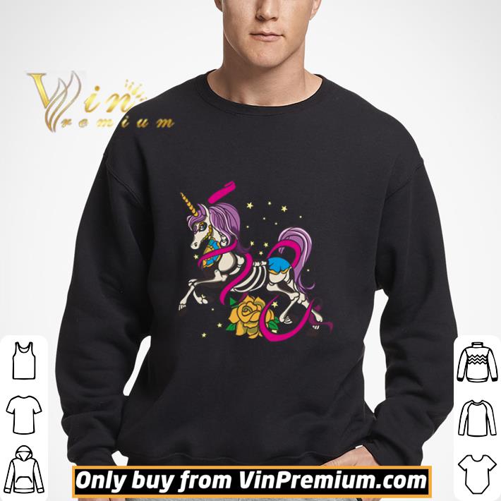 Skull Day Of The Dead Unicorn Horse Dia De Los Muertos shirt