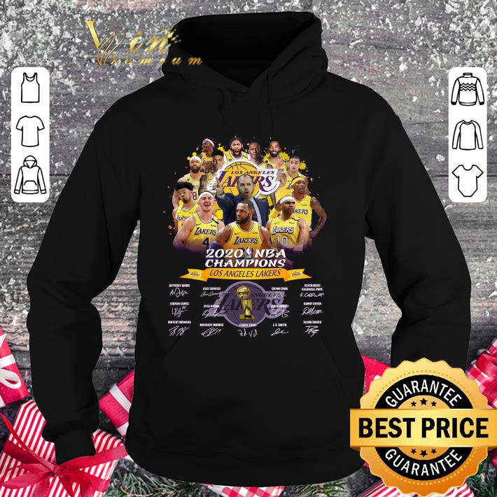 Official 2020 NBA Champions Los Angeles Lakers signatures shirt 3 Official 2020 NBA Champions Los Angeles Lakers signatures shirt