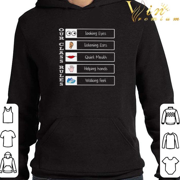 Our class rules looking eyes listening ears quiet mouth helping hands walking feet shirt 3 Our class rules looking eyes listening ears quiet mouth helping hands walking feet shirt