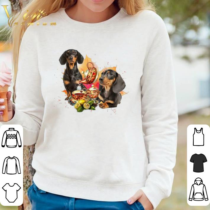 Funny Dachshund Autumn And Tea Perfect Life shirt