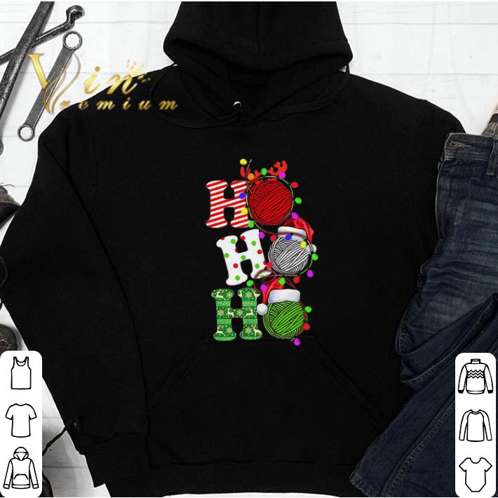 Crochet And Knitting Ho Ho Ho Happy Mery Christmas tshirt