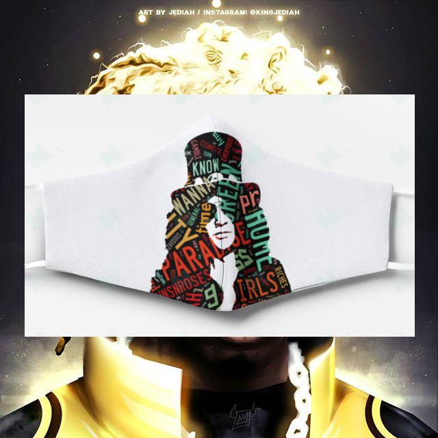 Slash Art Guns N' Roses Face Mask 3 Slash Art Guns N' Roses Face Mask