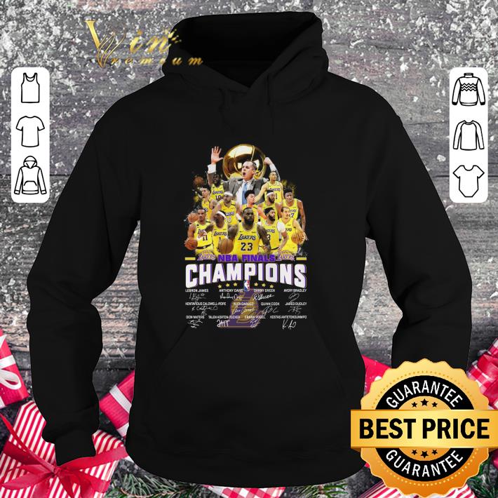Hot Team Los Angeles Lakers NBA Finals Champions signatures shirt