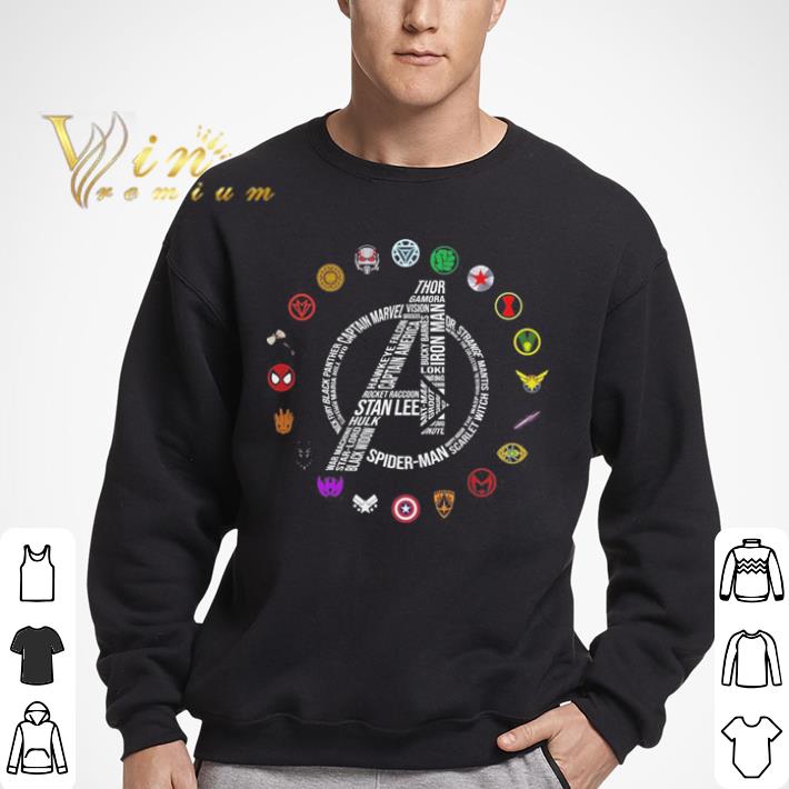 Marvel Avengers Endgame symbol all character tshirt