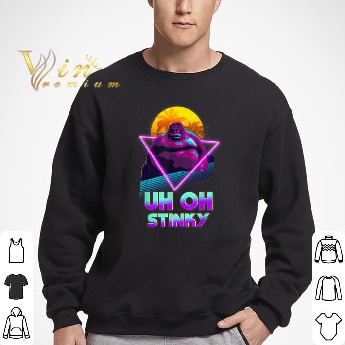Uh Oh Stinky Poop Le Monke Vaporwave Outrun tshirt