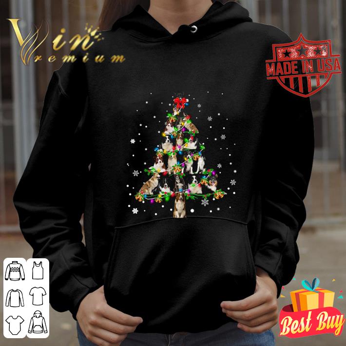 Awesome Border Collie Light Tree Christmas shirt 3 Awesome Border Collie Light Tree Christmas shirt