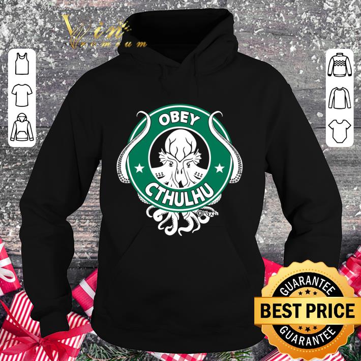 Funny Obey Cthulhu Starbucks shirt