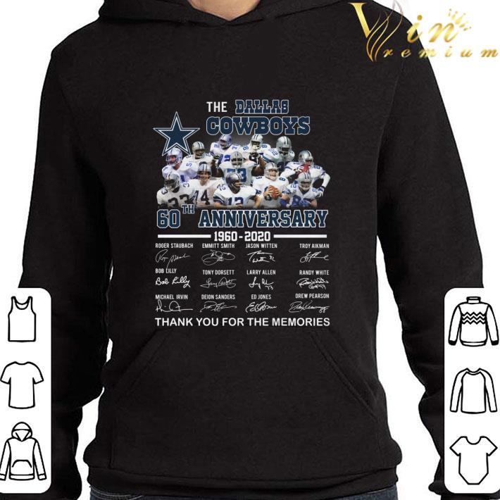 The Dallas Cowboys 60th anniversary 1960-2020 thank you for the memories shirt